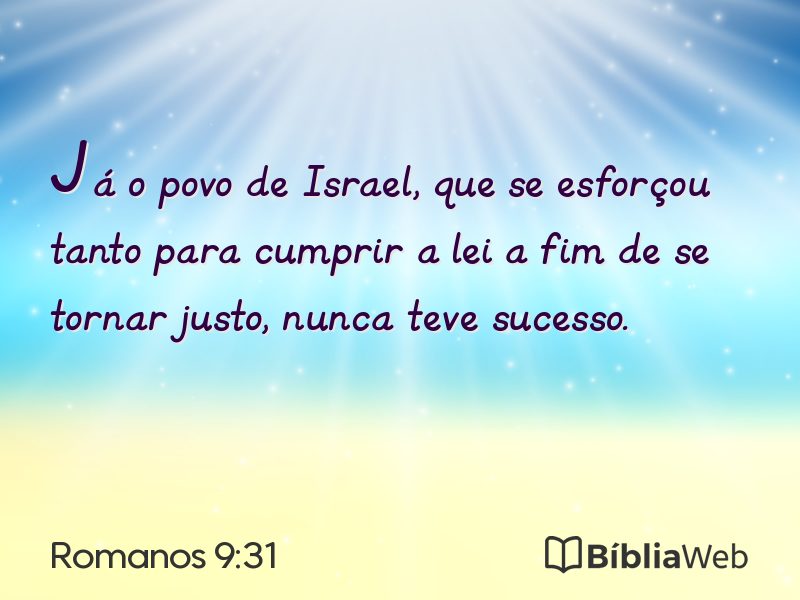 Romanos 9:31 em imagem para compartilhar