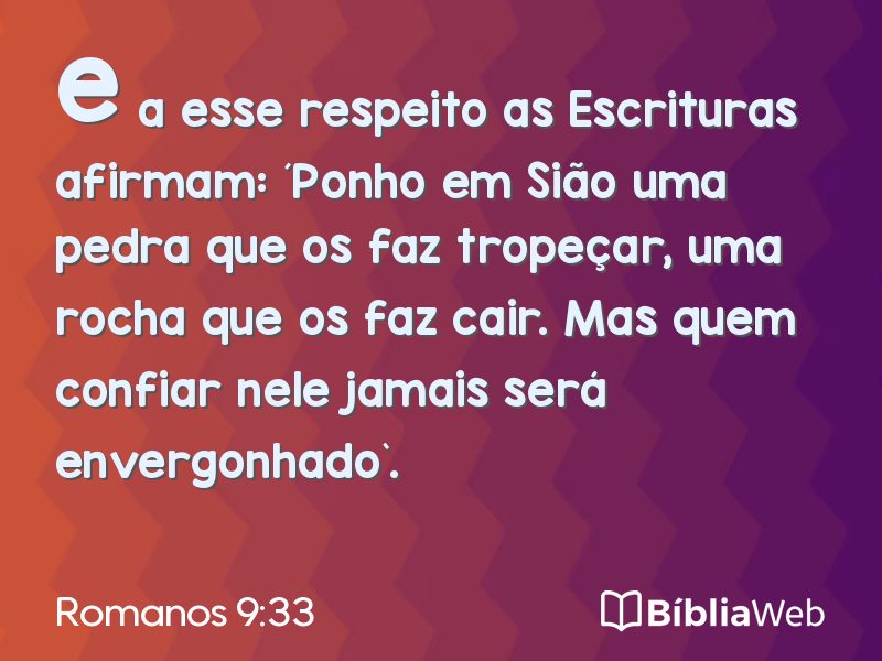 Romanos 9:33 em imagem para compartilhar