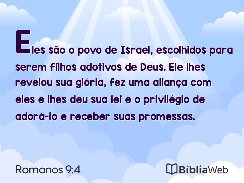 Romanos 9:4 em imagem para compartilhar