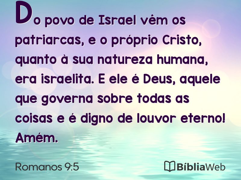 Romanos 9:5 em imagem para compartilhar