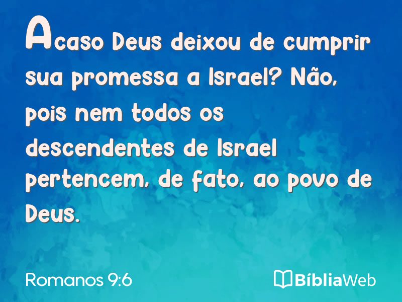 Romanos 9:6 em imagem para compartilhar