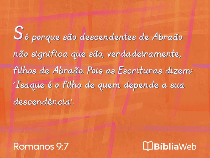 Romanos 9:7 em imagem para compartilhar