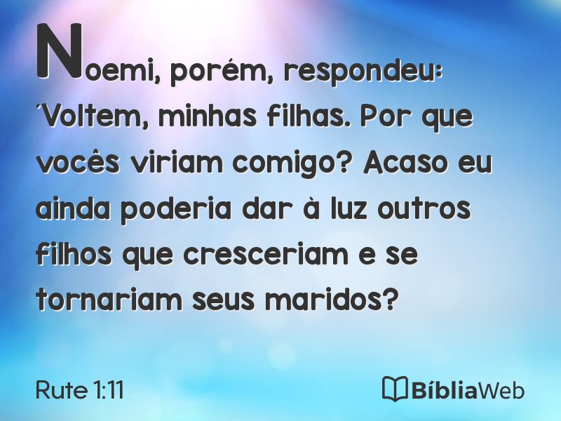 Rute 1:11 em imagem para compartilhar