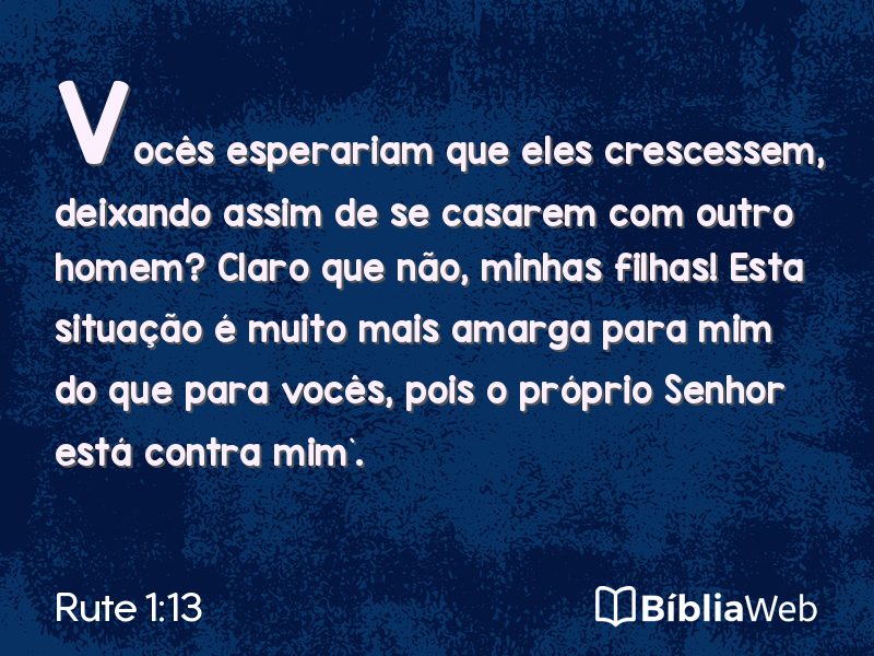 Rute 1:13 em imagem para compartilhar