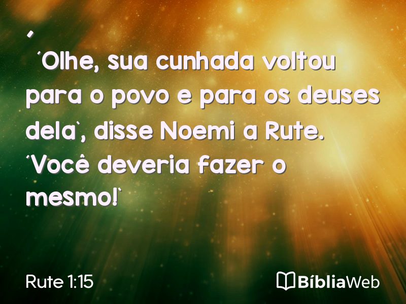 Rute 1:15 em imagem para compartilhar