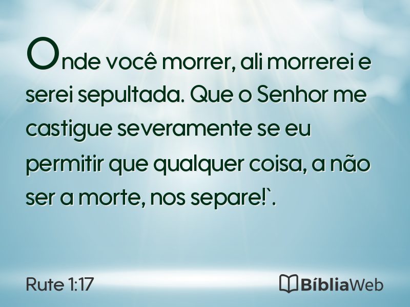 Rute 1:17 em imagem para compartilhar