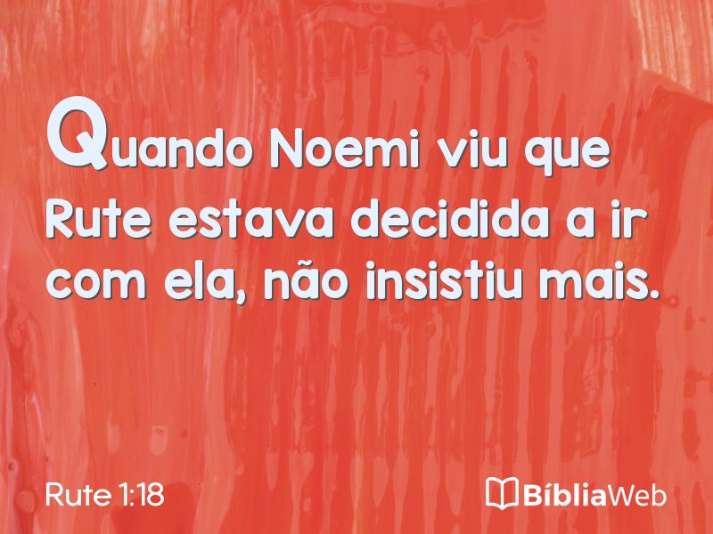 Rute 1:18 em imagem para compartilhar