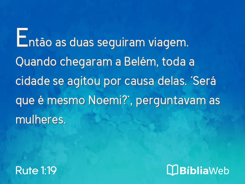 Rute 1:19 em imagem para compartilhar