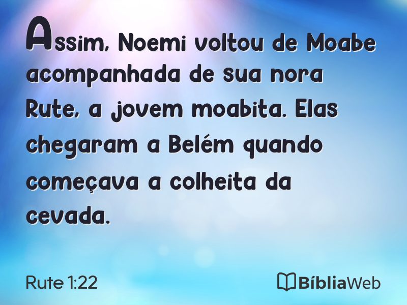 Rute 1:22 em imagem para compartilhar