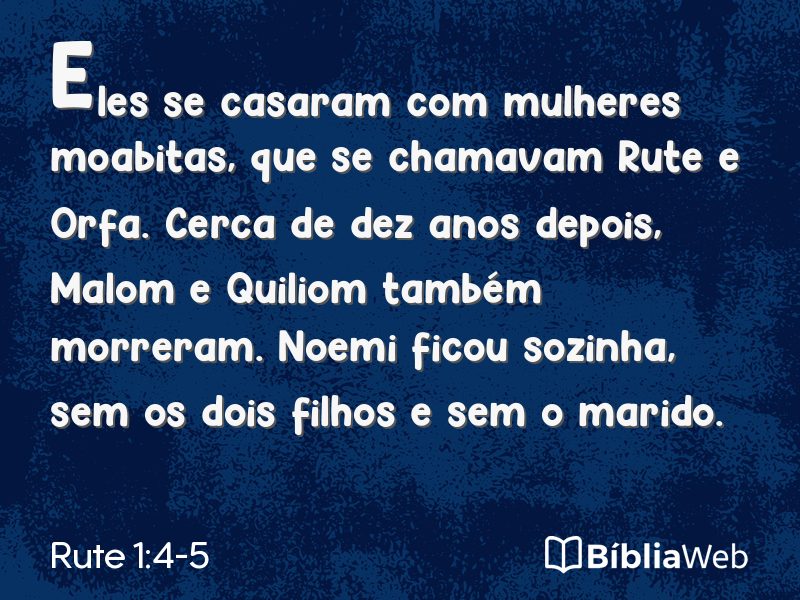 Rute 1:4-5 em imagem para compartilhar