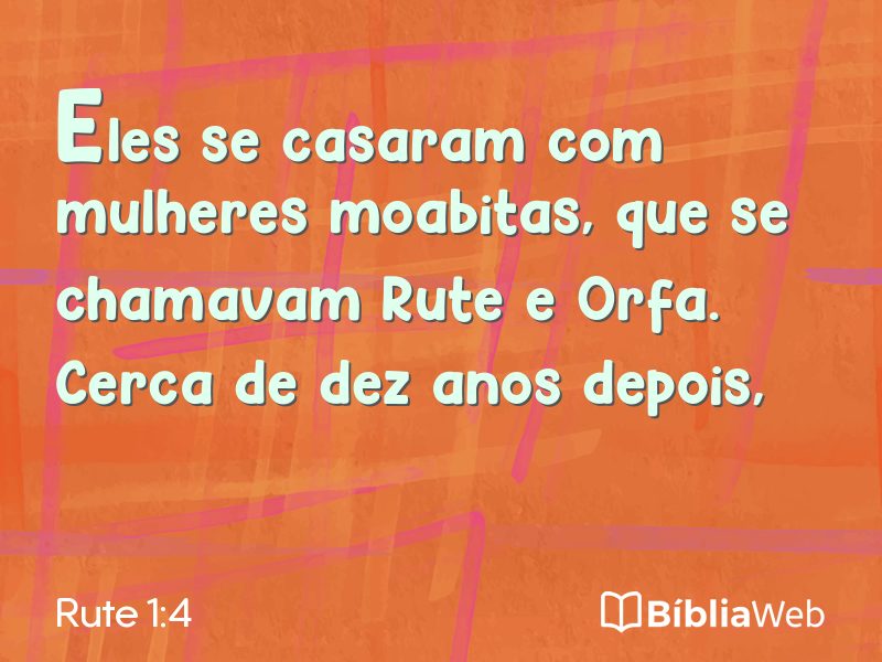 Rute 1:4 em imagem para compartilhar