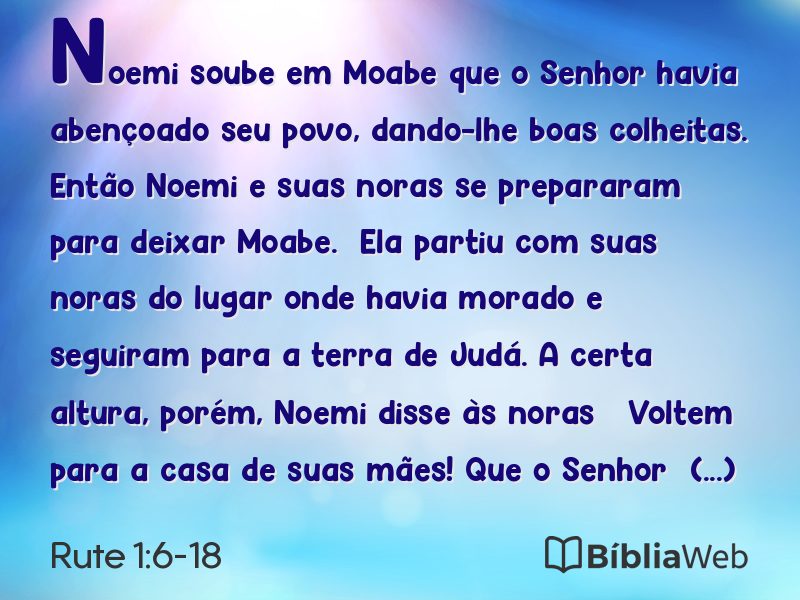 Rute 1:6-18 em imagem para compartilhar