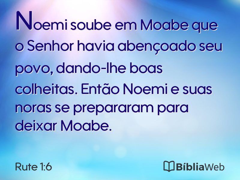 Rute 1:6 em imagem para compartilhar