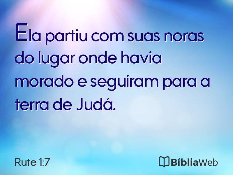 Rute 1:7 em imagem para compartilhar
