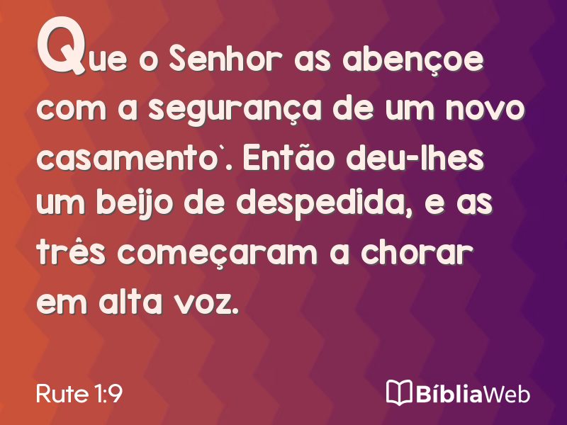Rute 1:9 em imagem para compartilhar
