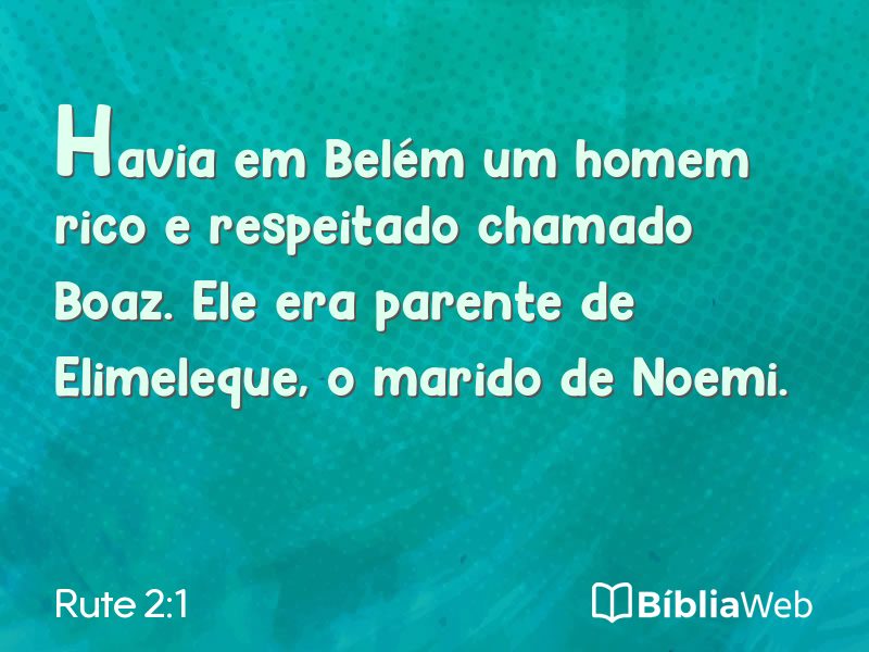Rute 2:1 em imagem para compartilhar