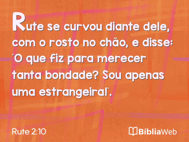 Rute 2:10 em imagem para compartilhar