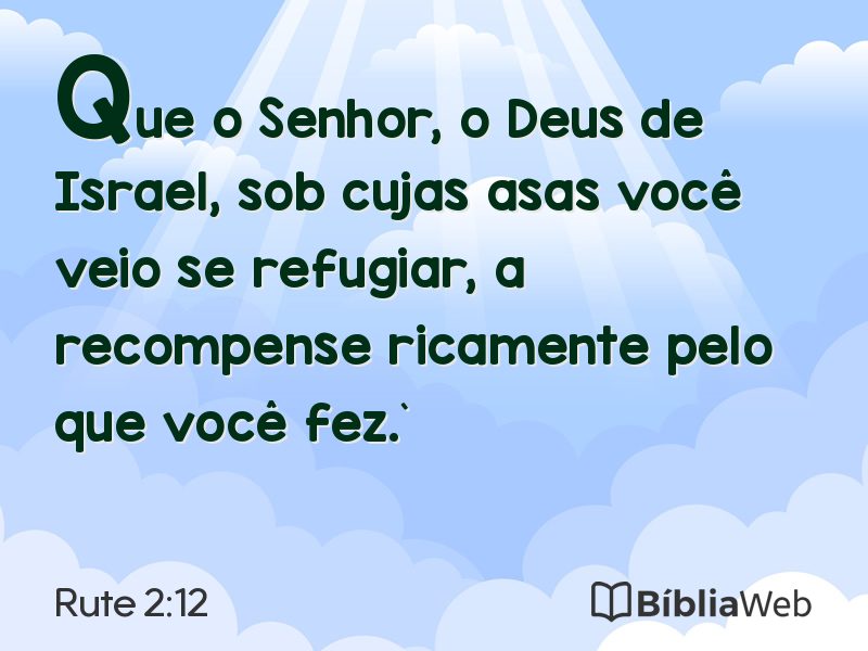 Rute 2:12 em imagem para compartilhar