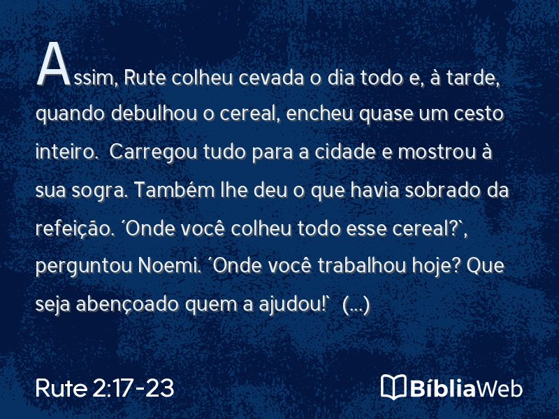 Rute 2:17-23 em imagem para compartilhar