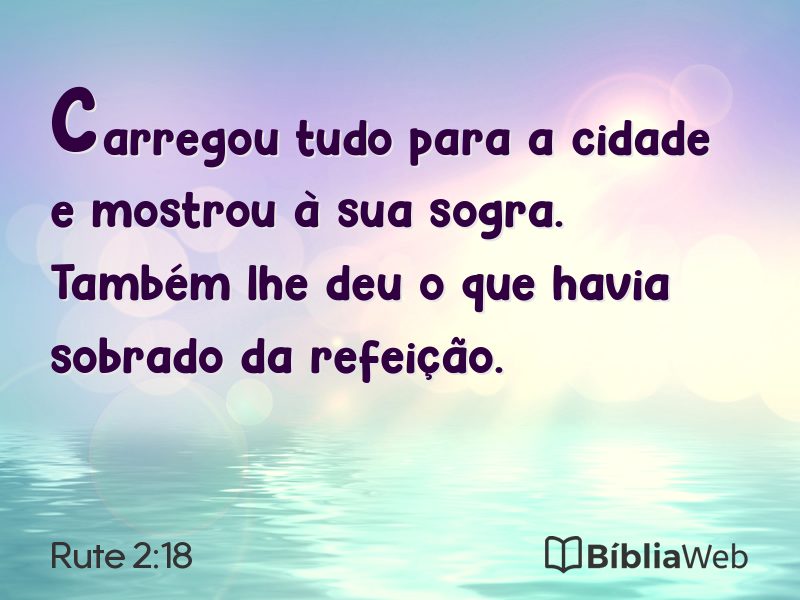Rute 2:18 em imagem para compartilhar