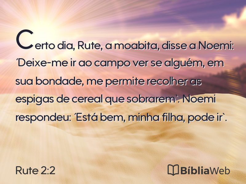 Rute 2:2 em imagem para compartilhar