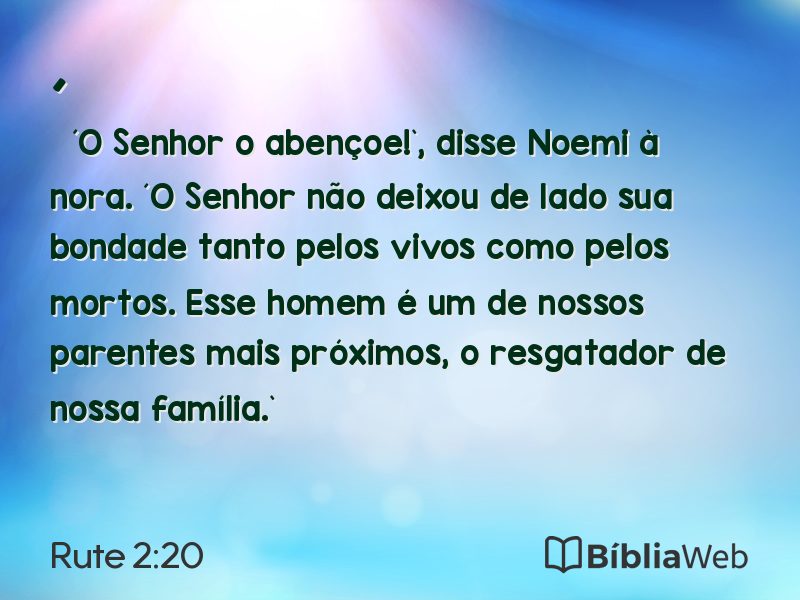 Rute 2:20 em imagem para compartilhar