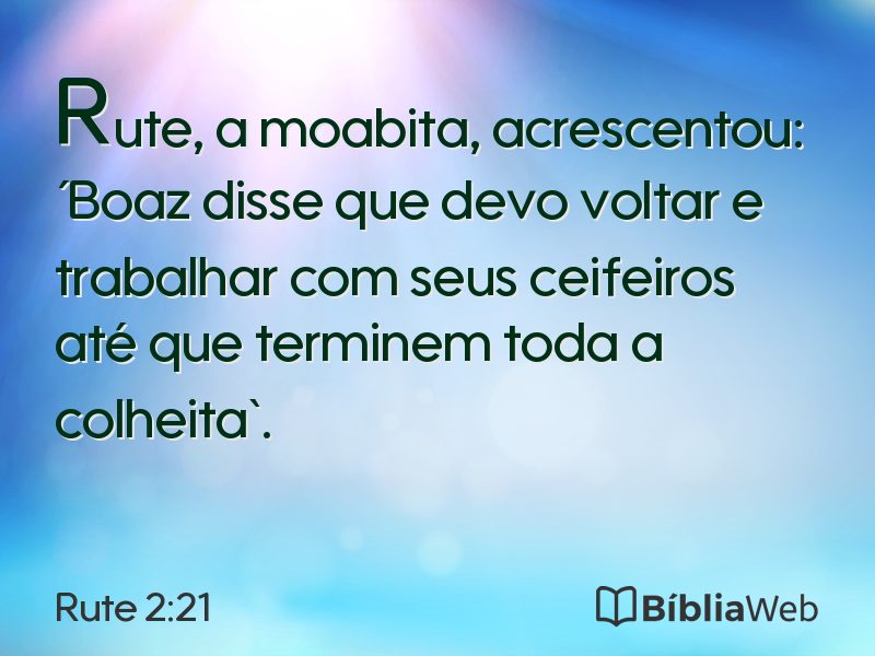 Rute 2:21 em imagem para compartilhar