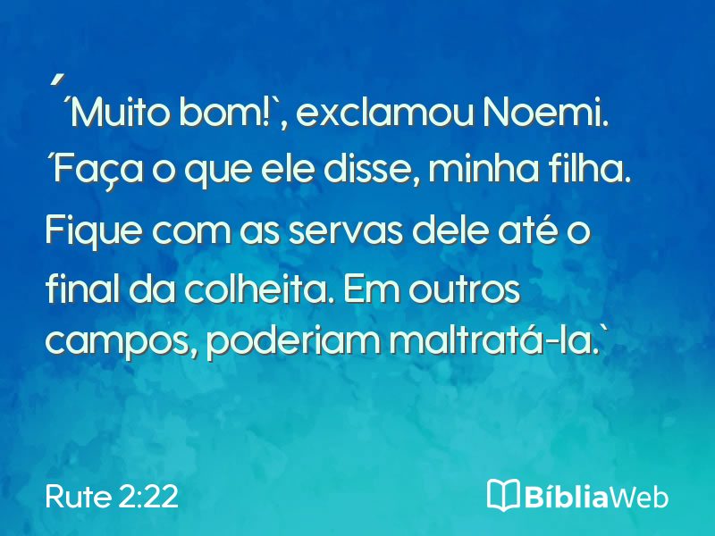 Rute 2:22 em imagem para compartilhar