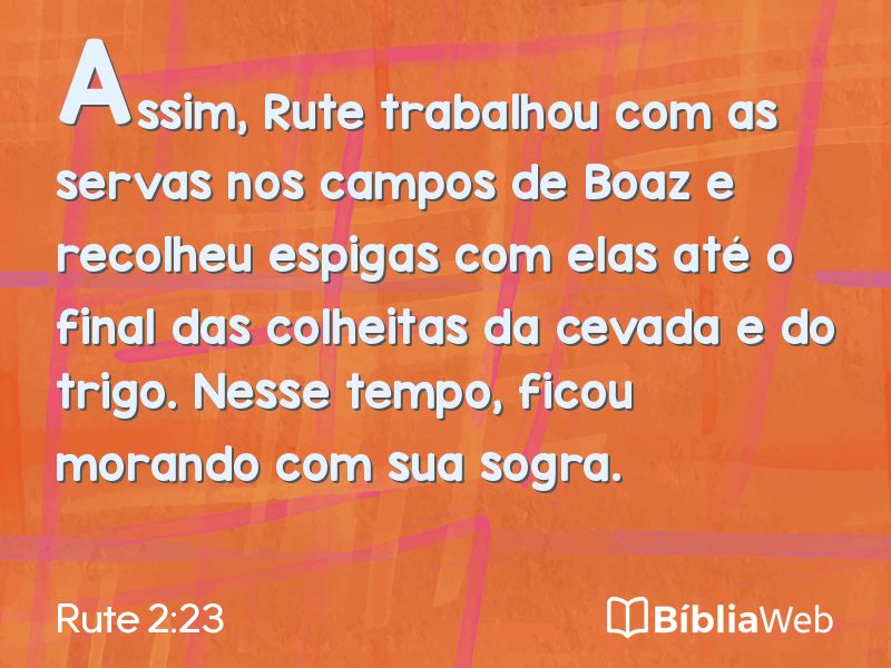 Rute 2:23 em imagem para compartilhar