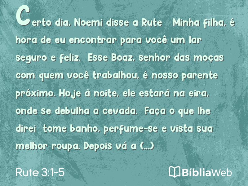 Rute 3:1-5 em imagem para compartilhar