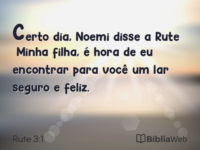 Rute 3:1 em imagem para compartilhar