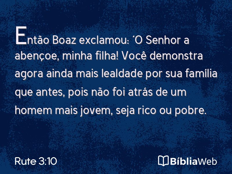 Rute 3:10 em imagem para compartilhar