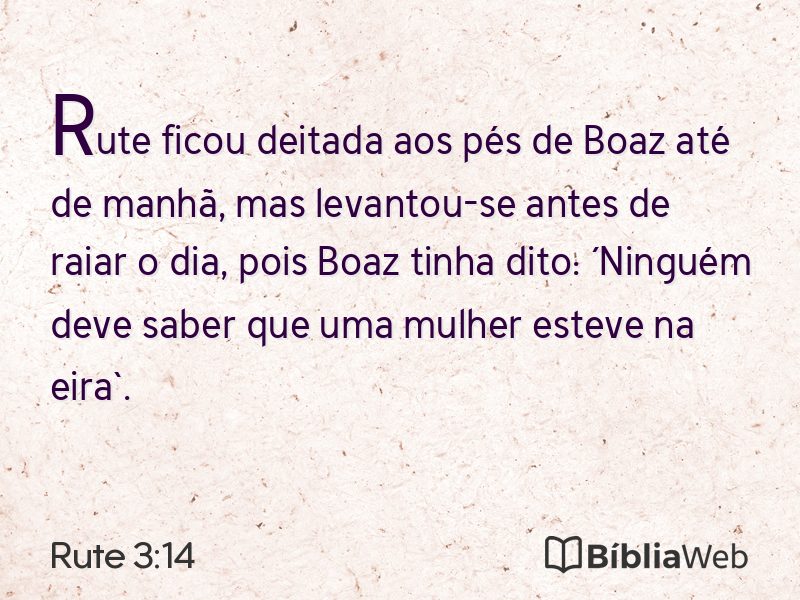 Rute 3:14 em imagem para compartilhar
