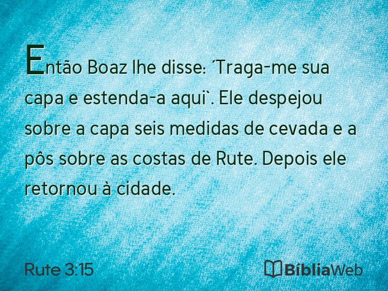 Rute 3:15 em imagem para compartilhar