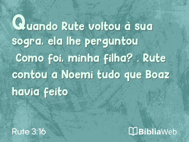 Rute 3:16 em imagem para compartilhar