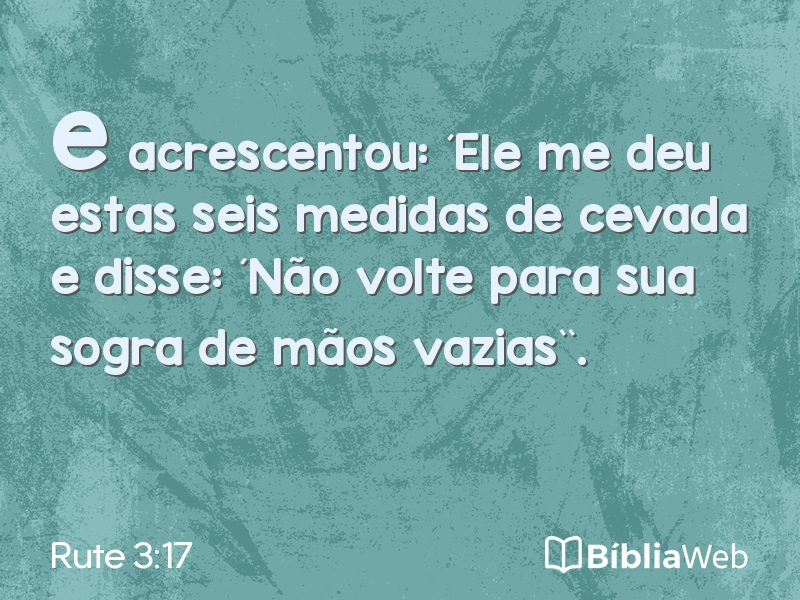 Rute 3:17 em imagem para compartilhar