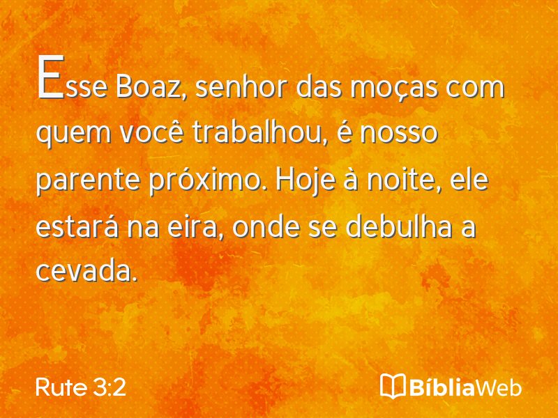 Rute 3:2 em imagem para compartilhar