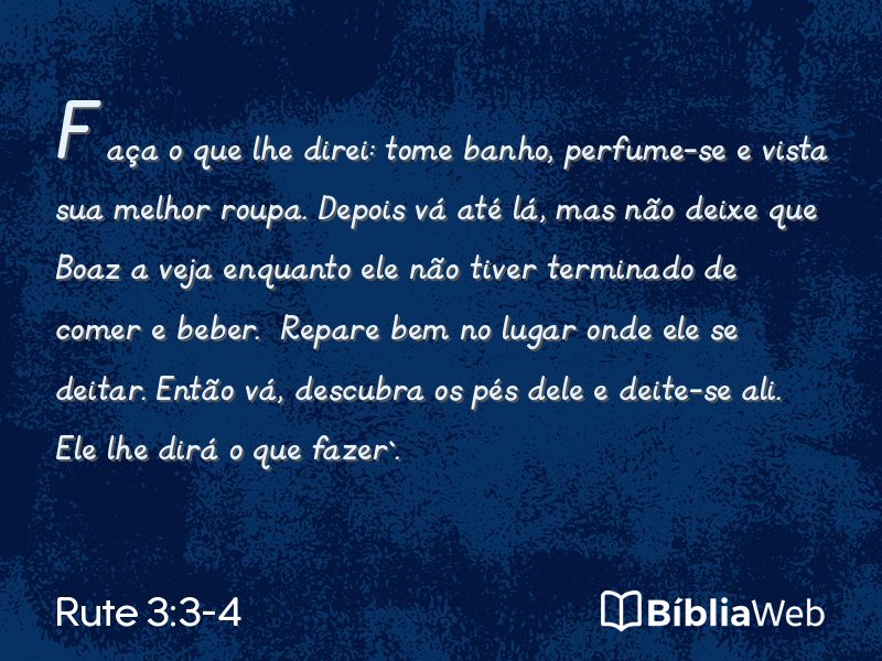 Rute 3:3-4 em imagem para compartilhar