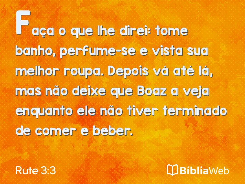 Rute 3:3 em imagem para compartilhar