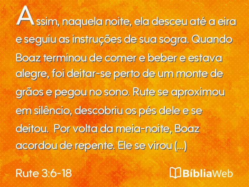 Rute 3:6-18 em imagem para compartilhar