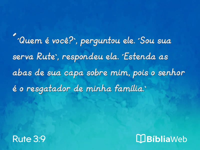 Rute 3:9 em imagem para compartilhar