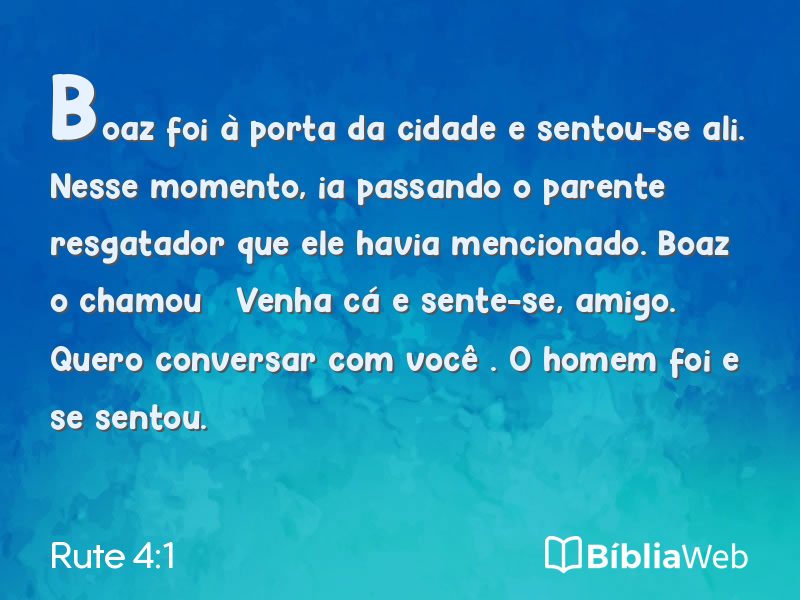 Rute 4:1 em imagem para compartilhar