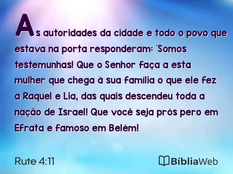 Rute 4:11 em imagem para compartilhar