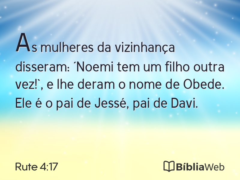 Rute 4:17 em imagem para compartilhar