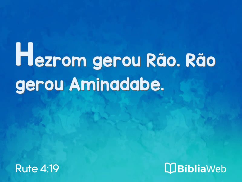Rute 4:19 em imagem para compartilhar