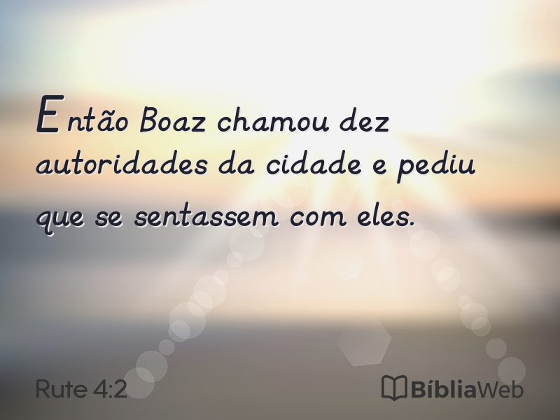Rute 4:2 em imagem para compartilhar