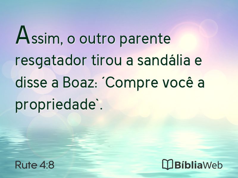 Rute 4:8 em imagem para compartilhar