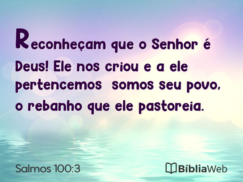 Salmos 100:3 em imagem para compartilhar