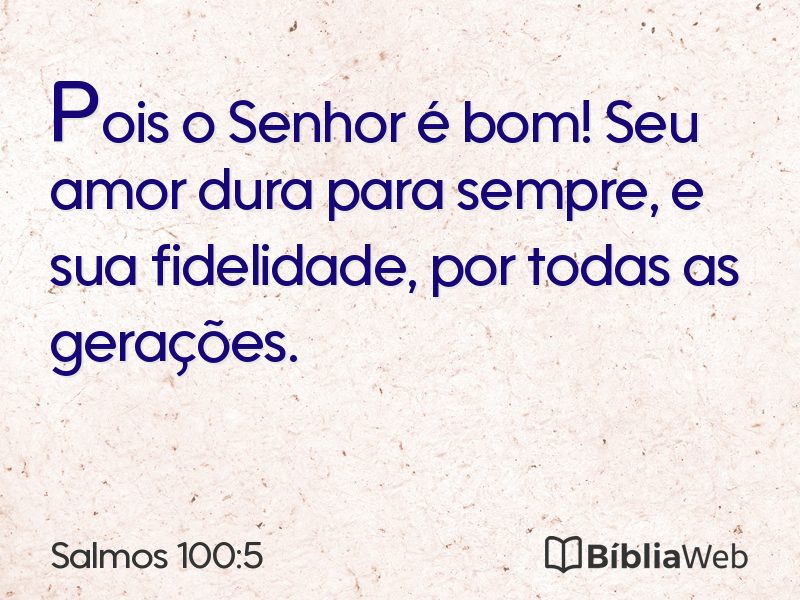 Salmos 100:5 em imagem para compartilhar