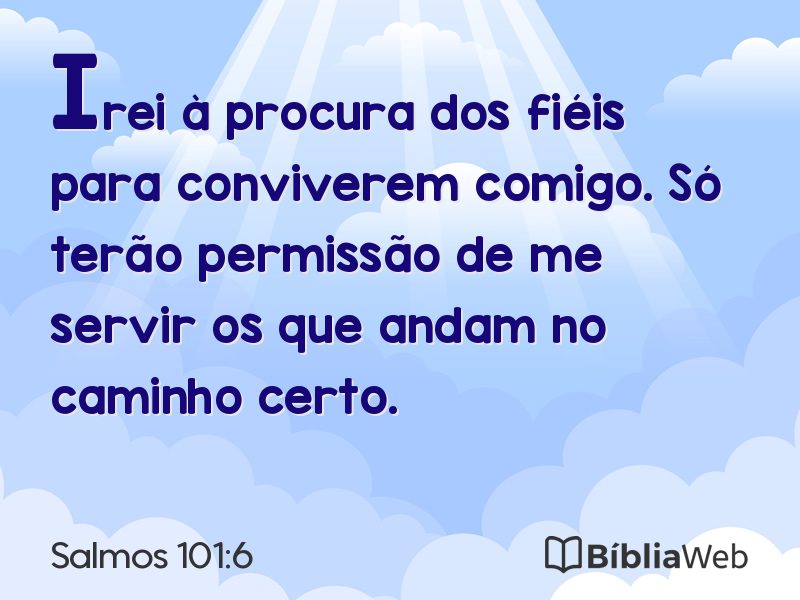 Salmos 101:6 em imagem para compartilhar